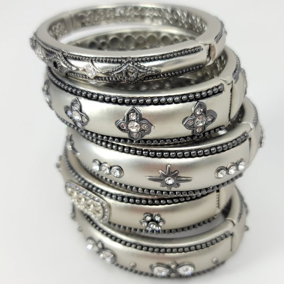 NWT Art Deco Pave CZ Hinged Magnetic Cuff Bangle - Picture 15 of 15